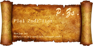 Plel Zsüliet névjegykártya